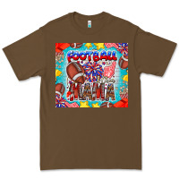 Cacao Football Mama Premium Tee - CowhideDigitalArt