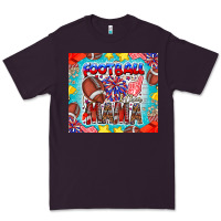Plum Football Mama Premium Tee - CowhideDigitalArt
