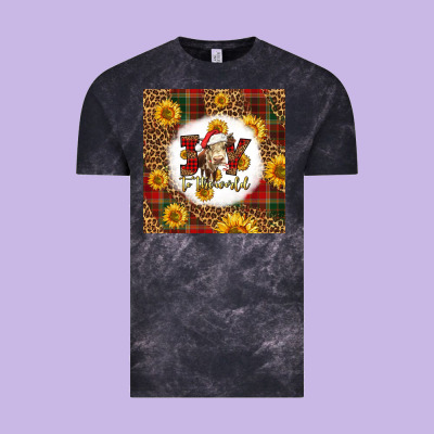 Joy To The World Christmas Cow Vintage Tee Designed By Lillyallendesigns