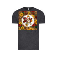 Vintage Black joy to the world christmas cow Vintage Tee - LillyAllenDesigns