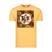 Vintage Mustard joy to the world christmas cow Vintage Tee - LillyAllenDesigns