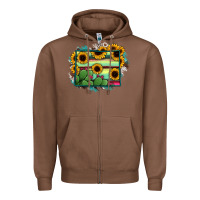 Chestnut wyoming map sunflower cactus serape Zipper Hoodie - RanaPortraitStore