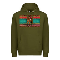 Army Green western horse serape tooled leather leopard  sippy cup Premium Hoodie - BarkalooDesign