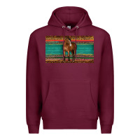 Burgundy western horse serape tooled leather leopard  sippy cup Premium Hoodie - BarkalooDesign