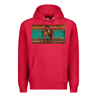 Cardinal western horse serape tooled leather leopard  sippy cup Premium Hoodie - BarkalooDesign