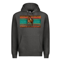 Charcoal Heather western horse serape tooled leather leopard  sippy cup Premium Hoodie - BarkalooDesign