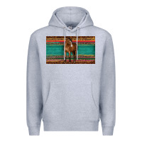 Heather Grey western horse serape tooled leather leopard  sippy cup Premium Hoodie - BarkalooDesign