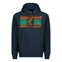 Navy western horse serape tooled leather leopard  sippy cup Premium Hoodie - BarkalooDesign