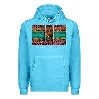 Ocean Blue western horse serape tooled leather leopard  sippy cup Premium Hoodie - BarkalooDesign
