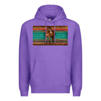 Purple western horse serape tooled leather leopard  sippy cup Premium Hoodie - BarkalooDesign