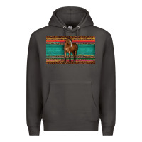 Smoke western horse serape tooled leather leopard  sippy cup Premium Hoodie - BarkalooDesign
