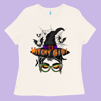 Witchy Gigi Ladies Tee Designed By Racoondesign