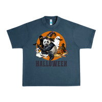Midnight Navy hallowen panda Urban Heavy Tee - LillyAllenDesigns