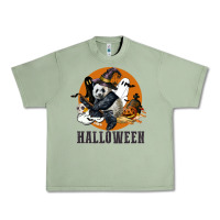 Oil Green hallowen panda Urban Heavy Tee - LillyAllenDesigns