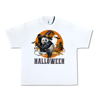 White hallowen panda Urban Heavy Tee - LillyAllenDesigns