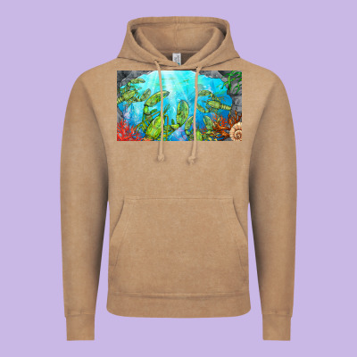 Lobster Sippy Cup Vintage Hoodie Designed By Barkaloodesign