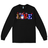 Black american flag gnomes love Long Sleeve Tee - Artiststas