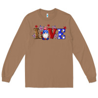 Toasted Coconut american flag gnomes love Long Sleeve Tee - Artiststas