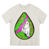 Cream halloween ghost teardrop Heavy Core Tee - BundleAndBundleShop