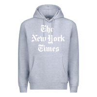 Heather Grey new york times Premium Hoodie - DesigneFamous