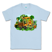 Dusty Blue truck saint patricks day Classic Tee - FaDigitalArtStudio