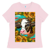 Bubblegum Pink Cute Baby Calf Ladies Tee - LillyAllenDesigns