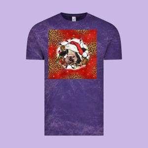 Christmas Cow Vintage Tee Designed By Lillyallendesigns