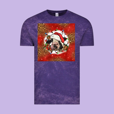 Christmas Cow Vintage Tee Designed By Lillyallendesigns