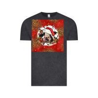 Vintage Black christmas cow Vintage Tee - LillyAllenDesigns