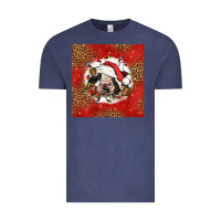 Vintage Denim christmas cow Vintage Tee - LillyAllenDesigns