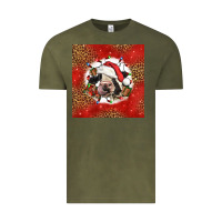 Vintage Olive christmas cow Vintage Tee - LillyAllenDesigns