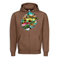 Chestnut west virginia map sunflower cactus serape Zipper Hoodie - RanaPortraitStore