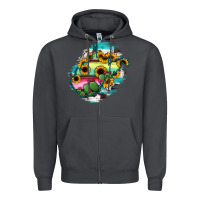 Smoke west virginia map sunflower cactus serape Zipper Hoodie - RanaPortraitStore
