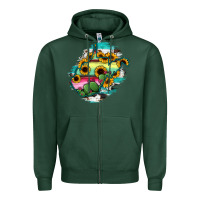 West Virginia Map Sunflower Cactus Serape Zipper Hoodie | Teevron