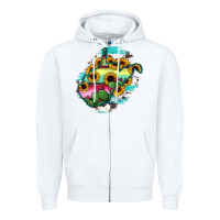 White west virginia map sunflower cactus serape Zipper Hoodie - RanaPortraitStore