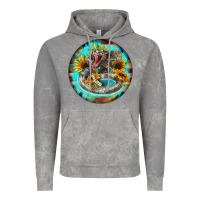 Cloud Rock rattlesnake and sunflower Vintage Hoodie - BarkalooDesign