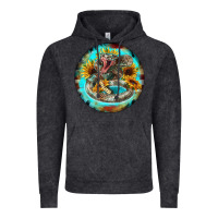 Vintage Black rattlesnake and sunflower Vintage Hoodie - BarkalooDesign
