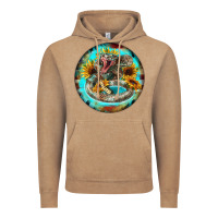 Vintage Coffee rattlesnake and sunflower Vintage Hoodie - BarkalooDesign