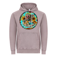 Vintage Zinc rattlesnake and sunflower Vintage Hoodie - BarkalooDesign
