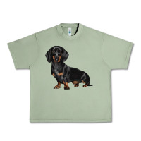 Oil Green Dachshund Dog Illustrations Urban Heavy Tee - LillyAllenDesigns