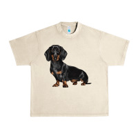 Sandshell Dachshund Dog Illustrations Urban Heavy Tee - LillyAllenDesigns