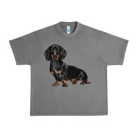 Tornado Dachshund Dog Illustrations Urban Heavy Tee - LillyAllenDesigns