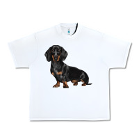 White Dachshund Dog Illustrations Urban Heavy Tee - LillyAllenDesigns