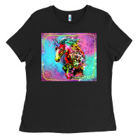 Black Colorful Unicorn Horse Ladies Tee - LillyAllenDesigns