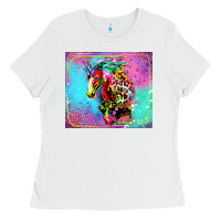 White Colorful Unicorn Horse Ladies Tee - LillyAllenDesigns