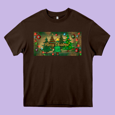 Merry Christmas License Plate Heavy Core Tee Designed By Bundleandbundleshop