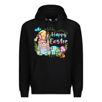 Black happy easter bunny gnome Premium Hoodie - BarkalooDesign