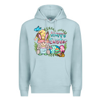 Blue Mist happy easter bunny gnome Premium Hoodie - BarkalooDesign