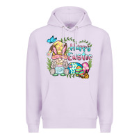 Lilac happy easter bunny gnome Premium Hoodie - BarkalooDesign