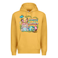 Mustard happy easter bunny gnome Premium Hoodie - BarkalooDesign